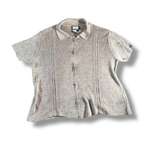 DKNY Vintage Knit Button-Up Top
